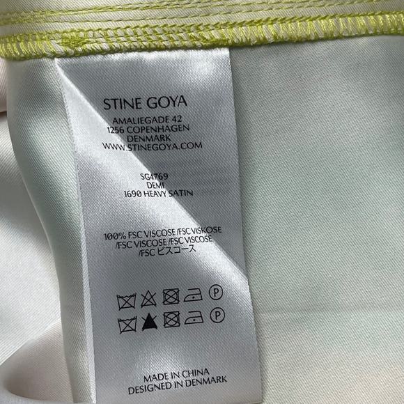 NWT Stine Goya Hedy Satin‎ Fireworks Print Draped Sleeveless Dress Size M - Picture 10 of 16